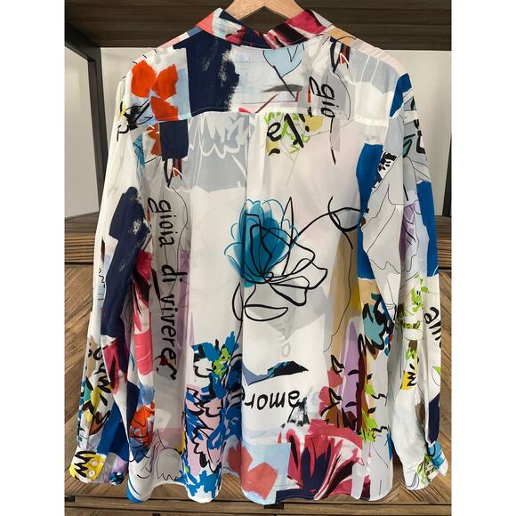 Marella Paul Graphic-print Shirt in Silk 10 - Picture 6 of 9